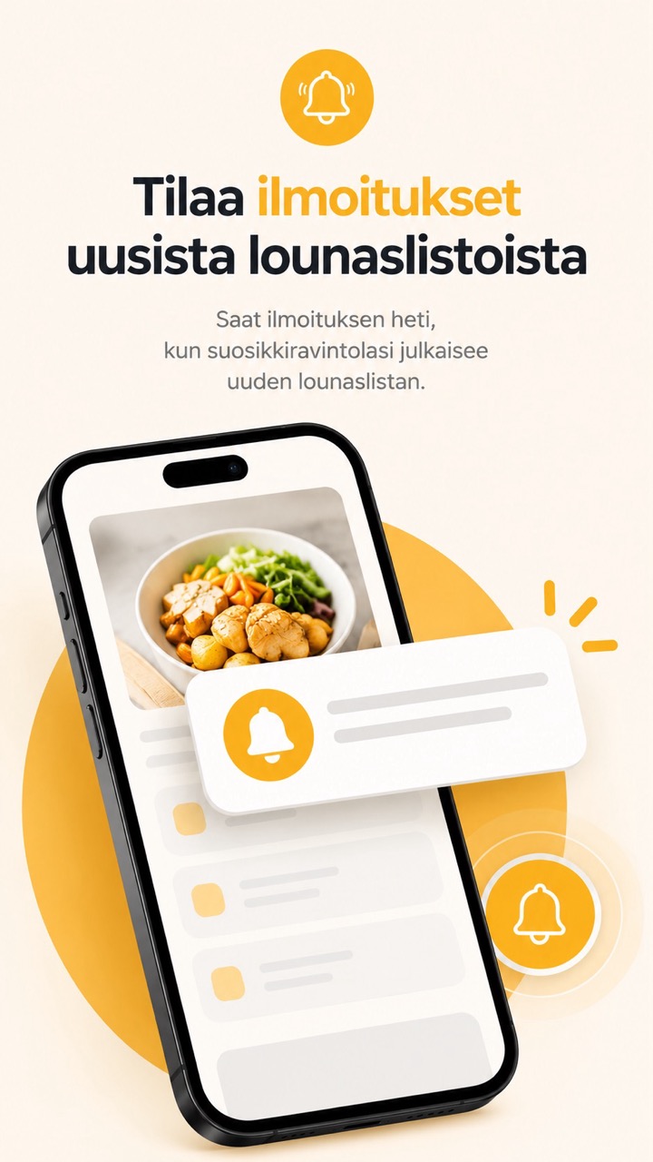 Lounaslistailmoitukset
